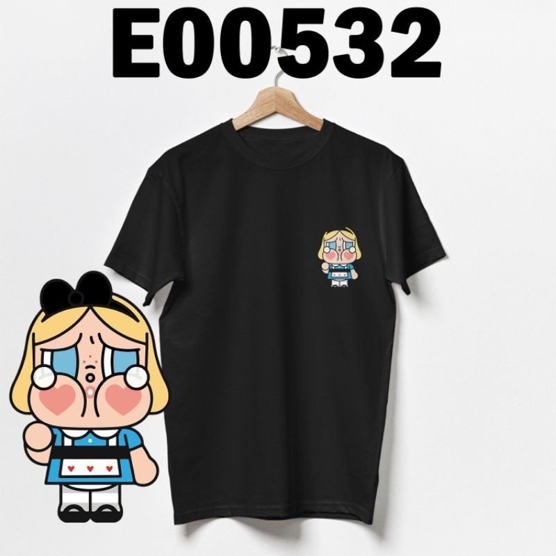 羽衣服 crybaby ผ้าฝ้ายเสื้อยืด 2XL ผู้หญิงแขนสั้นรอบคอ streetwear E00532 E00533 E00534 E00535