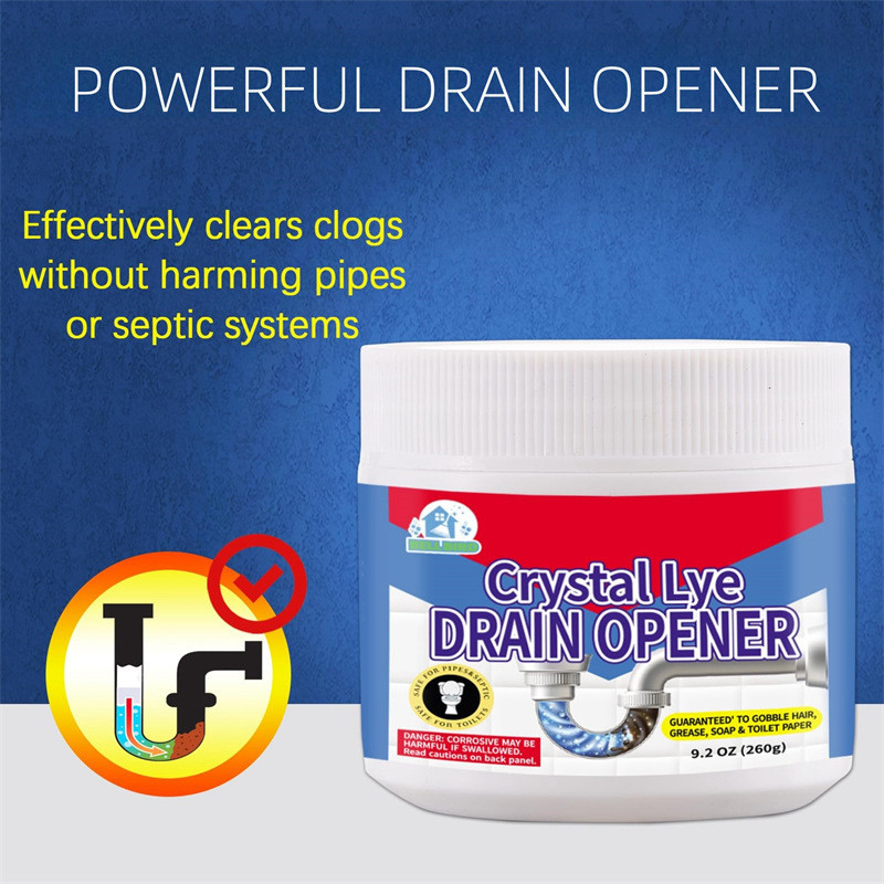 Crystal Lye Drain Opener 管道通剂 厨房间水水钻通心菜 Evulation 通心菜/-Lasting Fruit