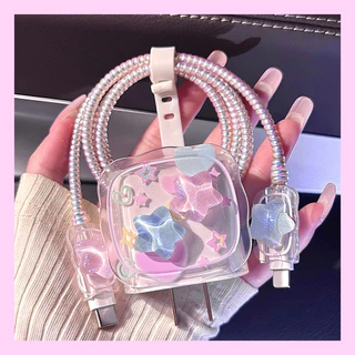 เคสป้องกันสายข้อมูลกุทัณฑ์ เคสป้องกันอะแดปเตอร์ไฟ ปลอกป้องกันเครื่องชาร์จซิลิโคน ฝาครอบกันฝุ่นสายโทรศัพท์ For iPhone 20W