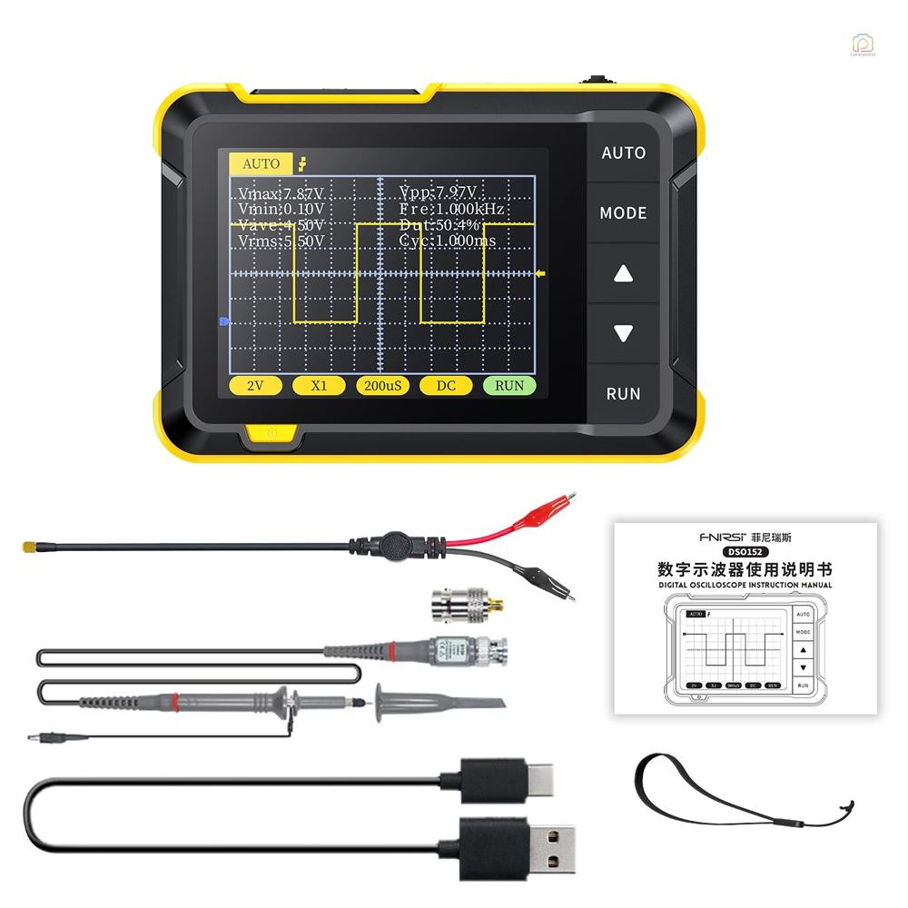 Handheld Digital Oscilloscope แบบพกพา 400V การวัดแรงดันไฟฟ้า 200KHz แบนด์วิดท์ 2.5MS/s อัตราตัวอย่าง