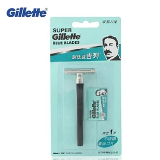 Gillette มีดโกนหนวดสเตนเลส สําหรับผู้ชาย 1 แพ็ก โลหะผสม มีดโกนเพื่อความปลอดภัยของผู้ชาย