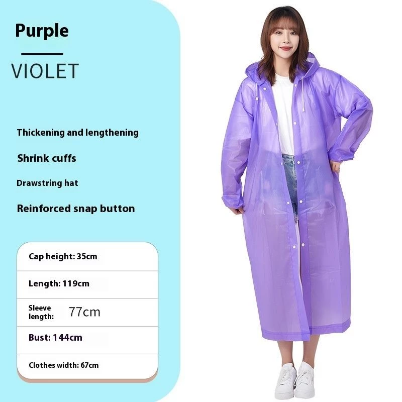 Ruo Bei Xuan เสื้อกันฝนกันน้ําที่ทนทานพร้อมฮู้ดและแขนเสื้อแบบปรับได้ thumbnail 7
