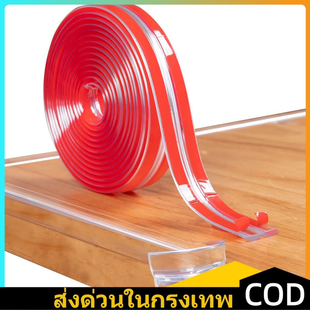 COD แถบขอบซิลิโคนโต๊ะนุ่มป้ 5/10M ป้องกันการชน และทนทาน พีวีซีแถบป้องกั องกันมุมป้องกันความปลอดภัยของเด็ก ยืดหยุ่น