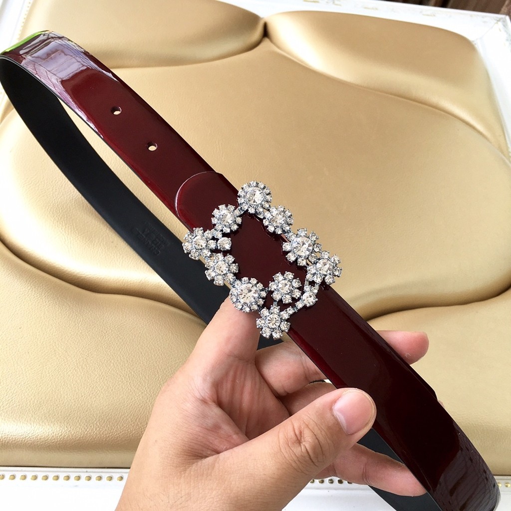 คุณภาพดีที่สุดเข็มขัดหนังแท้แฟชั่นสุภาพสตรี Roger Vivier/ Roger Vivier 2020 สินค้าใหม่ Overseas Orig