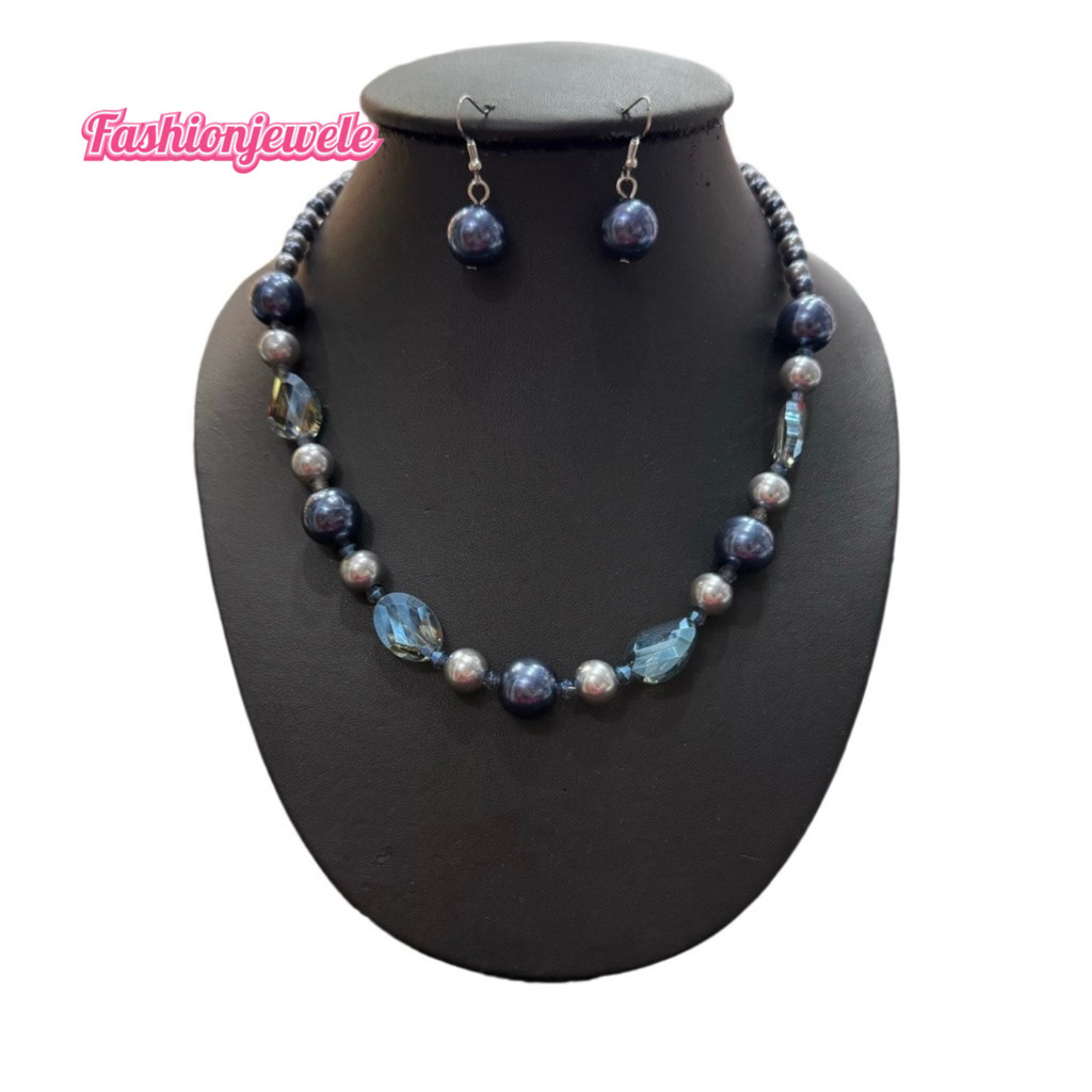 Fashion jewele ชุดสร้อยไข่มุก สร้อยมุก ชุดไทยพร้อมต่างหู ส่งจากไทยได้ของเร็ว พร้อมส่ง