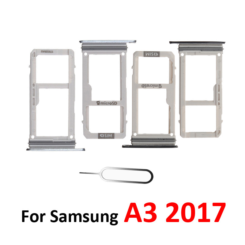 สําหรับ Samsung Galaxy A3 2017 A320 A320F A320Y A320FL ที่อยู่อาศัยถาดซิมอะแดปเตอร์ Micro SD การ์ดผู