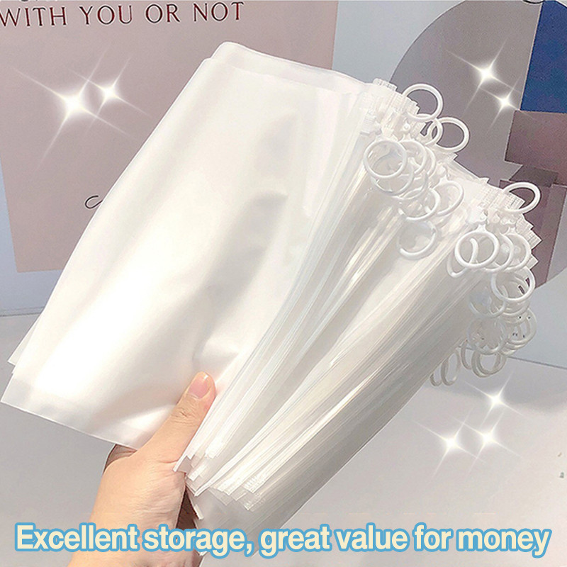 ถุงซิป shrink plastic ถุงขนม ถุงคุ๊กกี้ สีขาวขุ่น 1PCS ถุงซิป หนา ราคาถูก