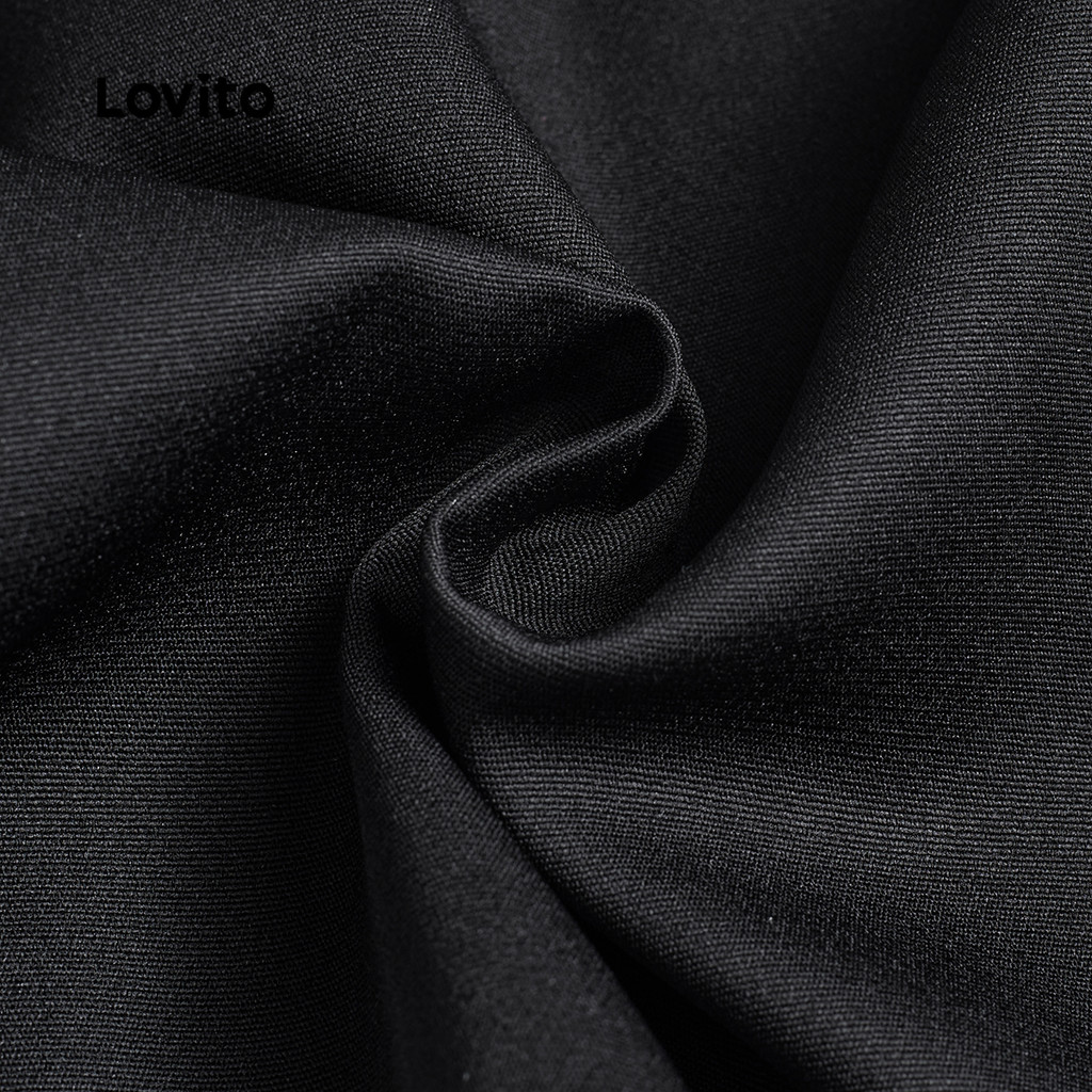 Lovito เสื้อเบลาส์เย็บผ้าด้านหน้ากระดุมธรรมดาแบบลําลองสําหรับผู้หญิง L131LD1204 ราคา ถูกที่สุด ดีลบีเคเค แกลเลอรีภาพที่ 6