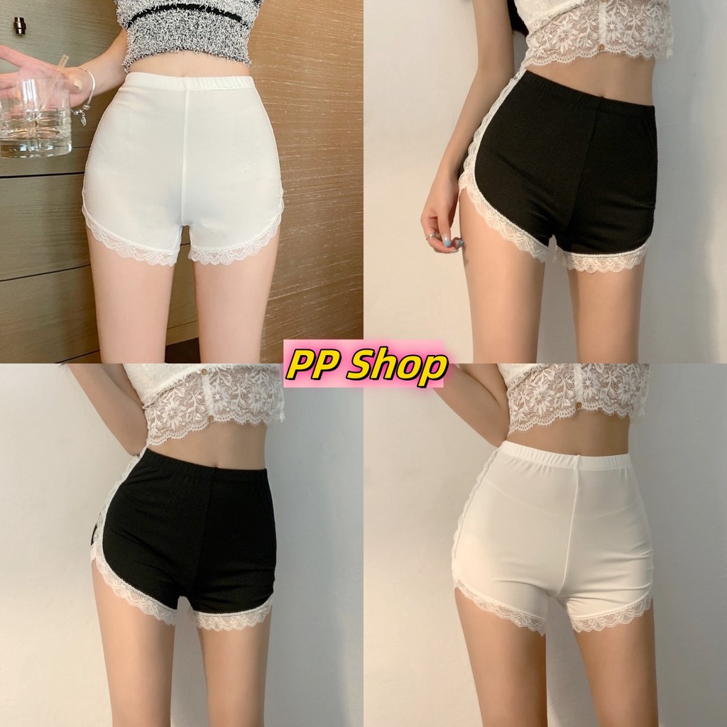 💜PP Shop​💜พร้อมส่ง กางเกงซับใน ขาสั้น กางเกงขาสั้น ไม่ม้วน เรียบ เนียน ผิว สวย ใส่สบาย กางเกงใน ผู้ห