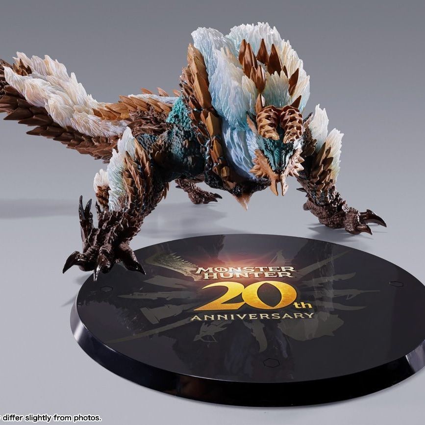 ฟิกเกอร์เคลื่อนย้ายได้ Bandai SHM Monster Hunter Thunder Wolf Dragon Monster Hunter รุ่นครบรอบ 20 ปี