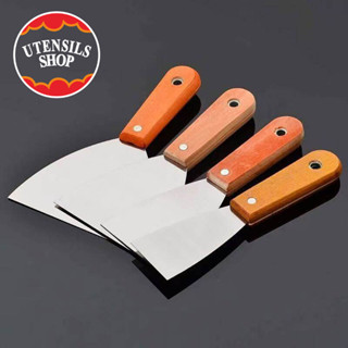 UTENSILS เกียง เกรียง เกียงโป้วสี สแตนเลส เกียงขูด ใบสแตนเลส…