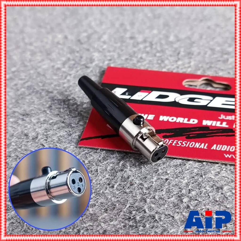 LIDGE YM-282 3P แจ็ค MINI XLR 3ขา แบบต่อสาย ปลั๊กMINI XLRตัวเมีย 3รู YM282 YM 282 เอไอ-ไพศาล