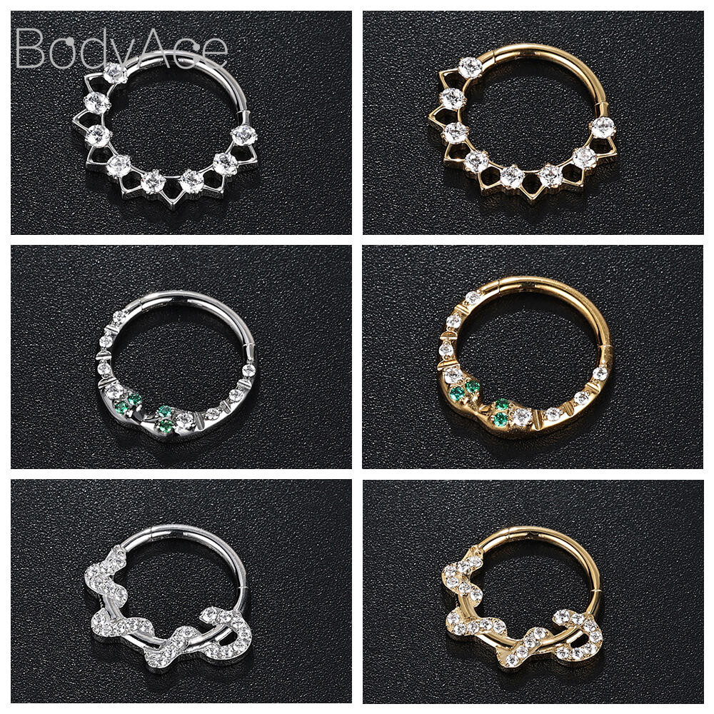 Bodyace 1 Pc Stianless แหวนจมูกเหล็ก 16G รูปที่ 3