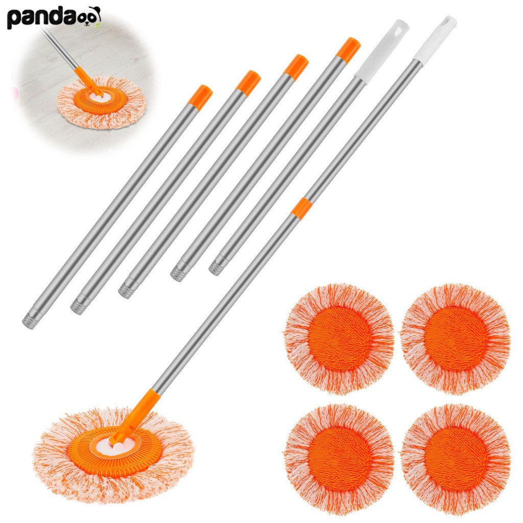 Wall Cleaner Mop 5 Mop ผ้า Super ดูดซับเพดาน Mop Cleaner รอบฝุ่นผนังแห้งและเปียกทําความสะอาด Mop SHO