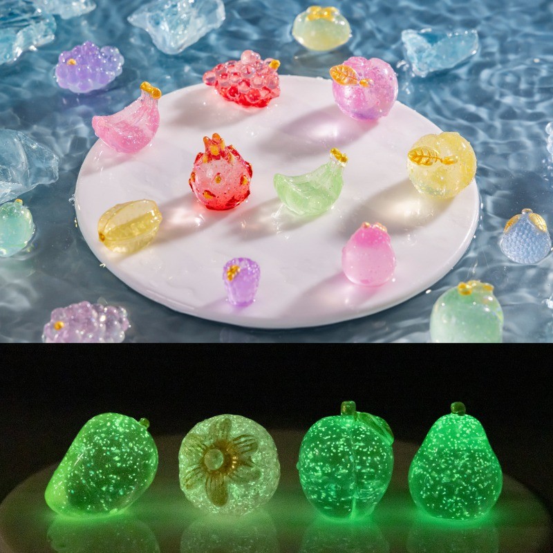ภูมิทัศน์สร้างสรรค์สามมิติ Starry Sky Fine Glitter จําลองผลไม้น่ารัก Grain Luminous เครื่องประดับ DIY อุปกรณ์เสริมขนาดเล็ก