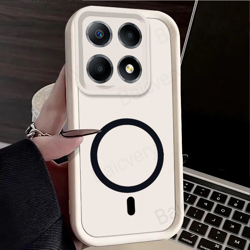 ปลอกสําหรับ Honor 200 สมาร์ท X7C 5G ALT-NX1 4G สติกเกอร์แม่เหล็กขอบที่มีสีสันป้องกัน TPU ฝาครอบ