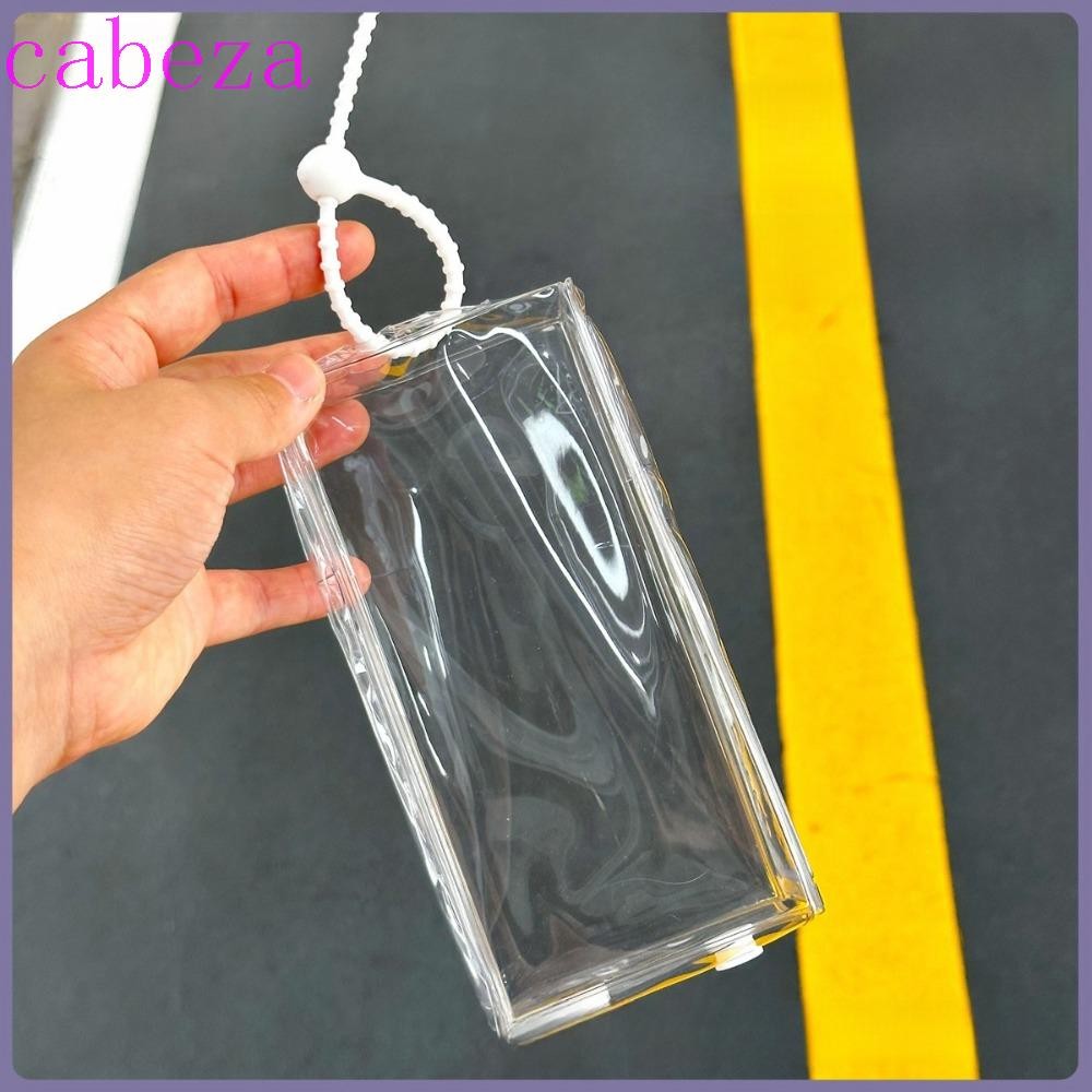 Cabeza 3 ชิ้น Labubu ตุ๊กตากระเป๋า, PVC Thicken Labubu กล่องแสดง, แฟชั่นใสป้องกันกรณีจี้กระเป๋า Itabag