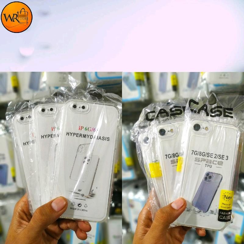 Softcase iPhonee 6 iP 7 iP 8 iP SE2 iP SE3 พรีเมี่ยมซิลิโคนใสพร้อม UV Finishing TPU Case Cover Silic