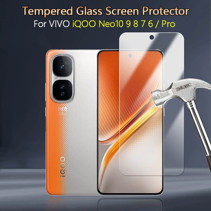 สําหรับ VIVO iQOO Neo11 Neo10 Neo 10 9 9S 8 7 6 Pro SE HD Clear Slim 2.5D Anti-Scratch 9H Tough กระจ