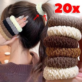5/10/20 ชิ้นเรียบง่ายแข็งหนาผูกผม-ผู้ถือหางม้า ยางรัดผม-ยืดห…