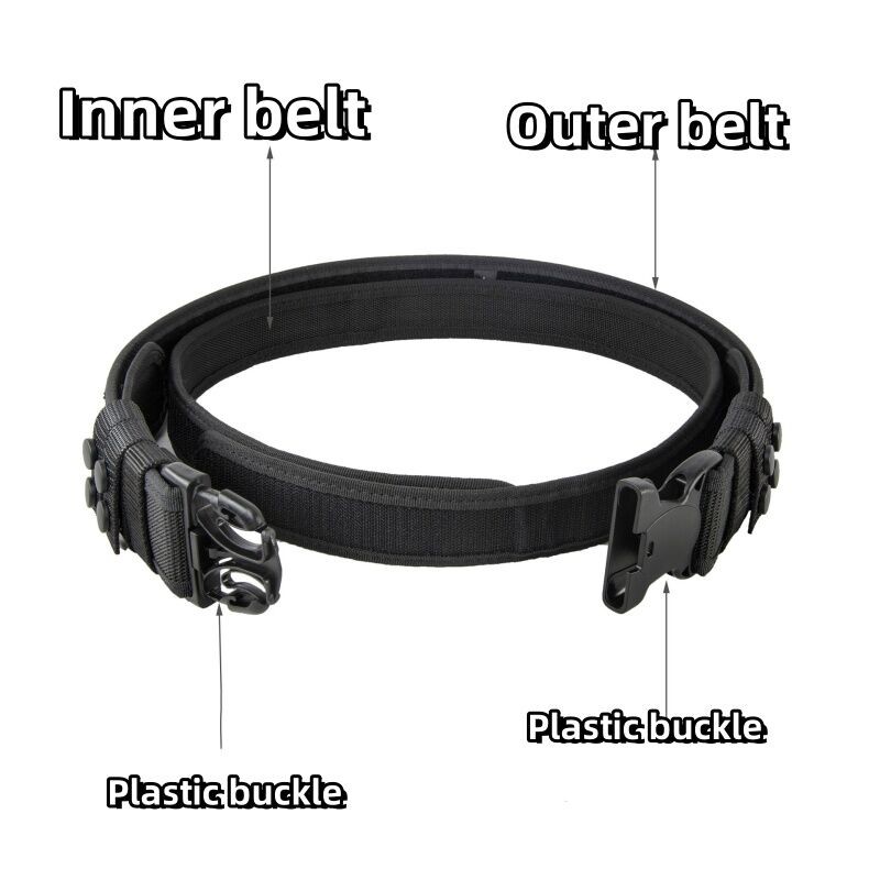 2 in 1 เข็มขัดยุทธวิธี Quick Release Buckle MOLLE Mens เข็มขัดกว้าง 5 ซม - รูปที่ 2