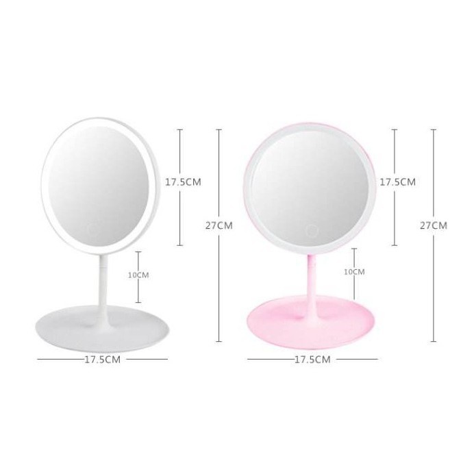 YTL กระจกมีไฟ LED กระจกแต่งหน้าถาดเก็บของ กระจกแต่งหน้า LED กระจกมีไฟส่องหน้า มีไฟ แบบพกพา - รูปที่ 7