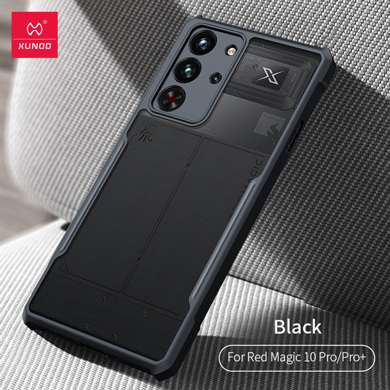 สําหรับ ZTE Nubia Red Magic 10 Pro, 10 Pro Plus กรณี XUNDD Dropproof ถุงลมนิรภัย TPU PC โปร่งใสเลนส์ป้องกันฝาครอบโทรศัพท์