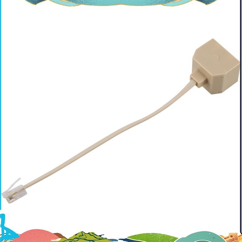 โทรศัพท์ RJ11 Male Line to Double RJ11 Female Jack Filter Splitter Adapter