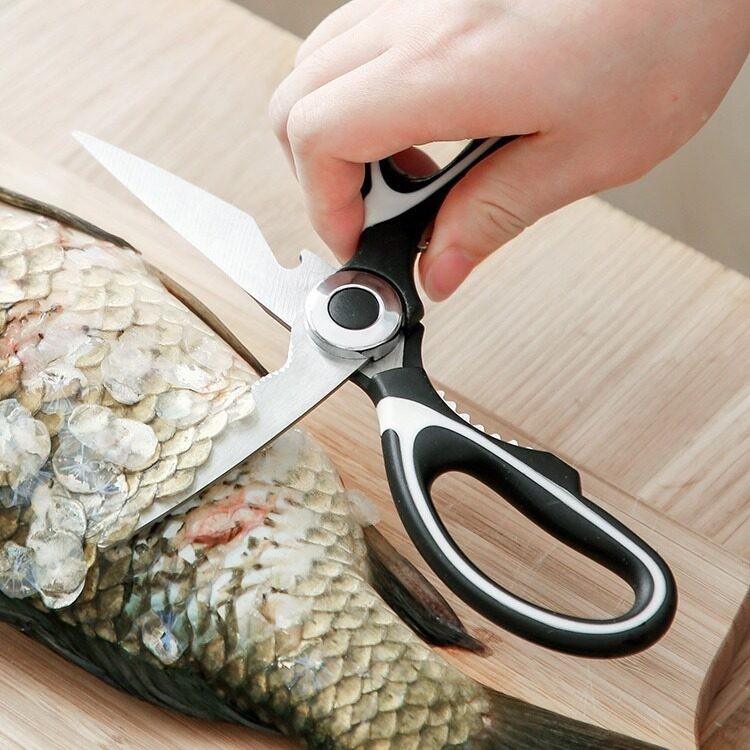 UTENSILS กรรไกรตัดอาหาร กรรไกรมีฝาครอบ กรรไกรใช้ในห้องครัว กรรไกรตัดผัก อาหาร กรรไกรตัดของ กรรทำอาหาร กรรไกรเปิดฝาได้ กร - รูปที่ 5