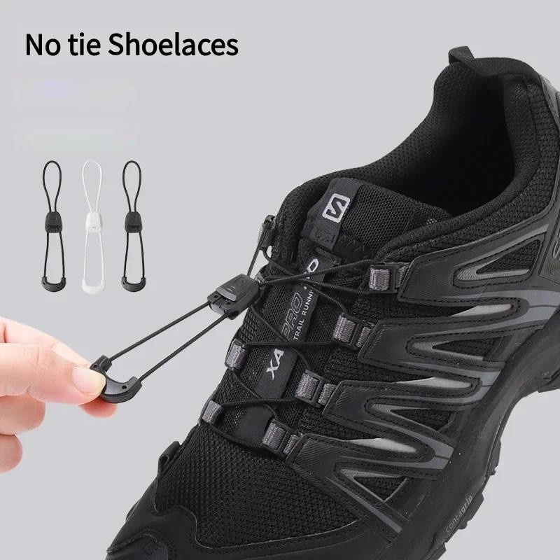 แฟชั่น No Tie Shoelaces รองเท้าวิ่งกลางแจ้งรองเท้าผ้าใบ Laces รอบรองเท้าเทนนิส Laces ไม่มี Ties ผู้ใหญ่เด็กเชือกผูกรองเท้ารองเท้า Accesorie