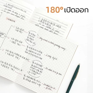 สมุดบันทึก สมุดโน๊ต ปกน้ำตาล เส้นตาราง ขนาด A5/B5 (36 แผ่น/เล่ม) QC-แพ็คอย่างดี