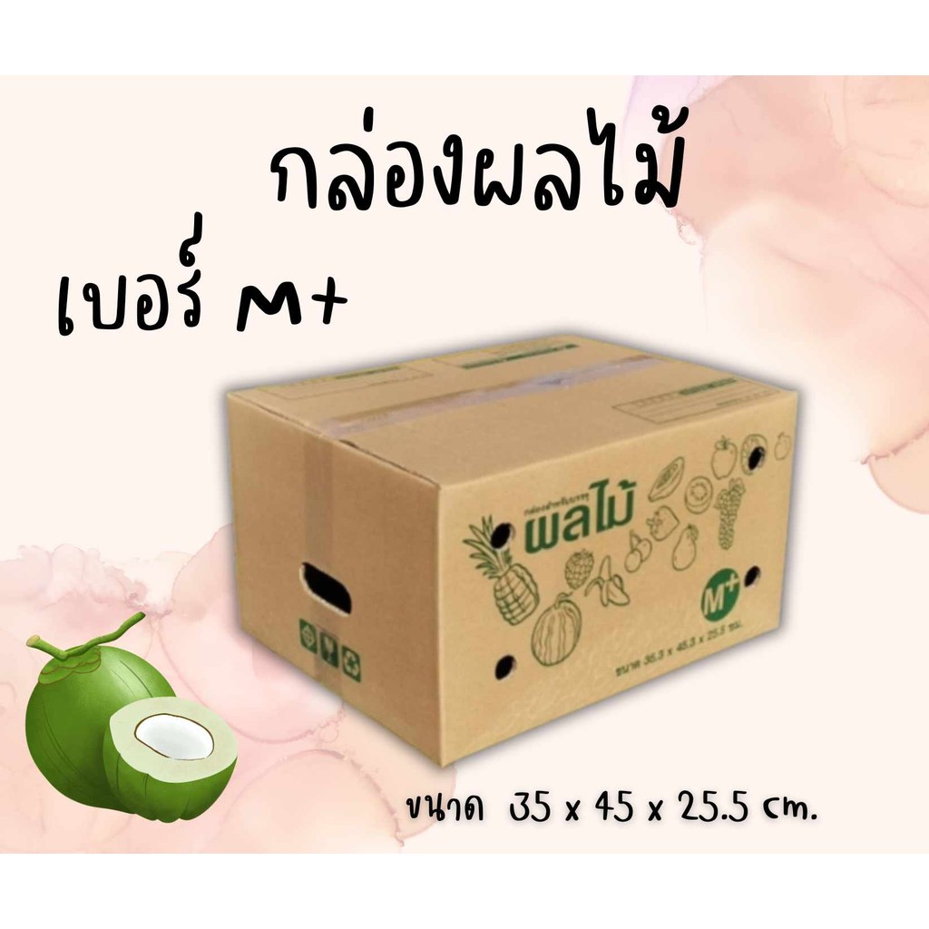 🐻 CheapBox 🐻
มีรูระบายอากาศ กล่องผลไม้ เบอร์ M+ กระดาษหนา 5 ชั้น [10ใบ] ส่งฟรี
