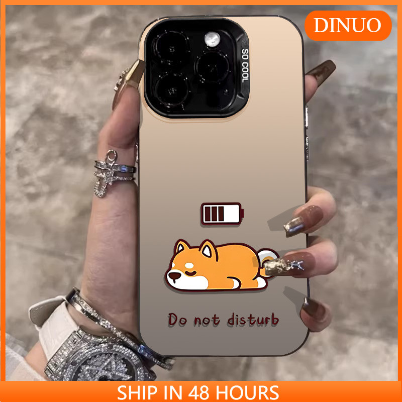 Corgi Frosted Laser Phone Case เหมาะสําหรับ iphone16/15/14pro/13/12/11/XR/XS/XSMAX/7P-DINUO