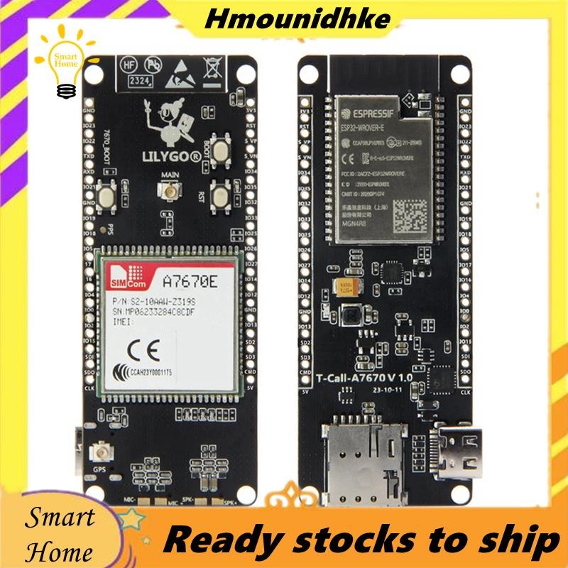 LILYGO T-Call A7670 4G 2G ESP32 บอร์ดพัฒนาเครือข่าย LTE GSM A7670E โมดูลไร้สายบลูทูธ WiFi ESP32-WROV