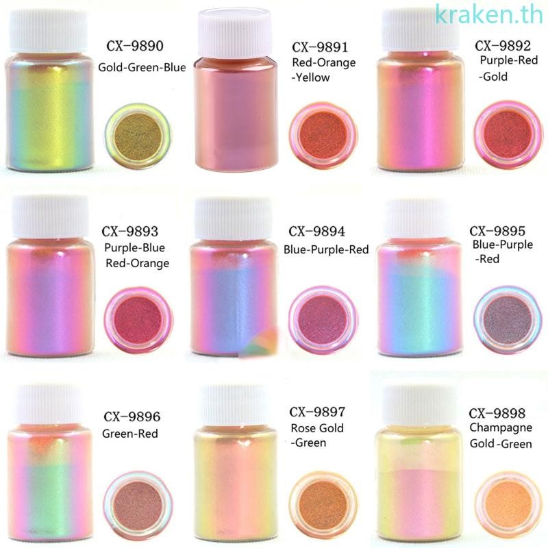 Kra 8 สี Mica Powder - อัพเกรด Pearlescent Pigment สี Shifting Mica Powder Pearl Pigment Powder สําห