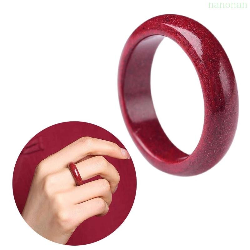 Nan Feng Shui Cinnabar แหวนสําหรับผู้ชายผู้หญิง Feng Shui แหวนสําหรับความมั่งคั่งและป้องกันโชคดีเงิน Amulets เครื่องประดับ