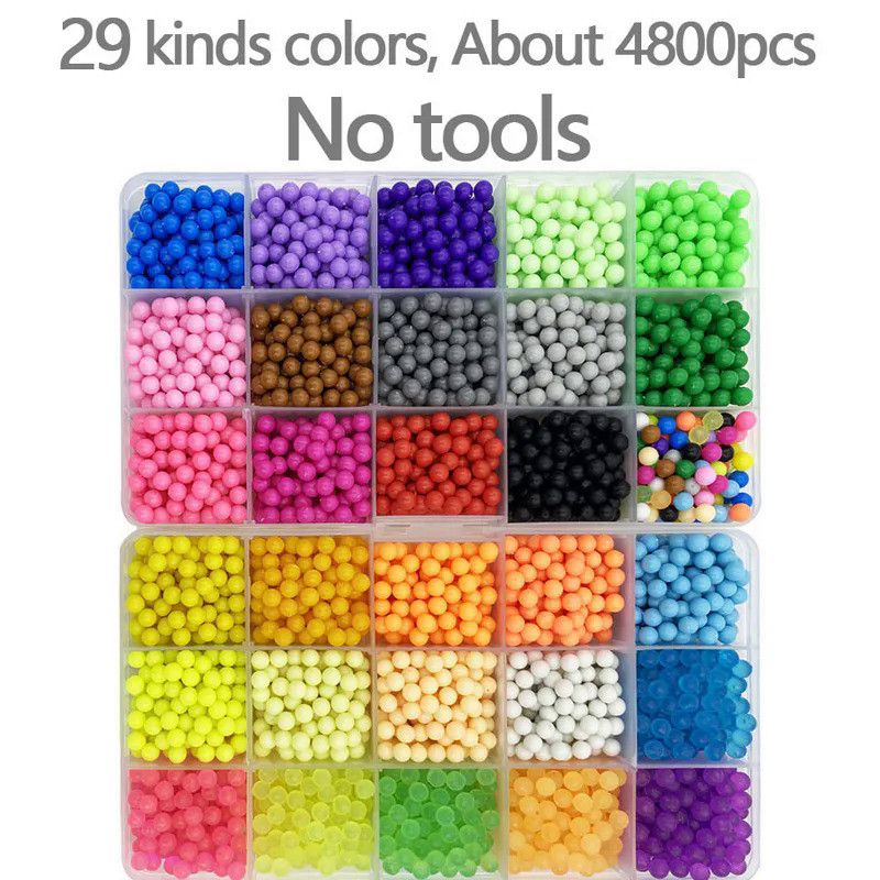Handmade Magic Water Fuse Beads Creative Beads DIY Art Crafts Toys PUPUKOU  Sticky Beads Sensory Toy