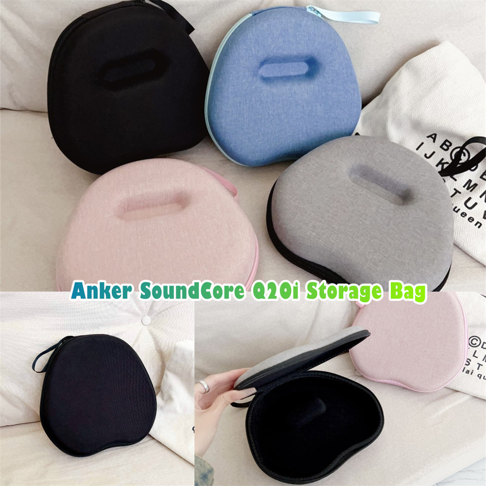 สต็อกพร้อม!สําหรับ Anker SoundCore Q20i หูฟังกรณีนวัตกรรมสีชมพูชุดหูฟัง Earpads กระเป๋าเก็บ EVA ปลอกกล่อง