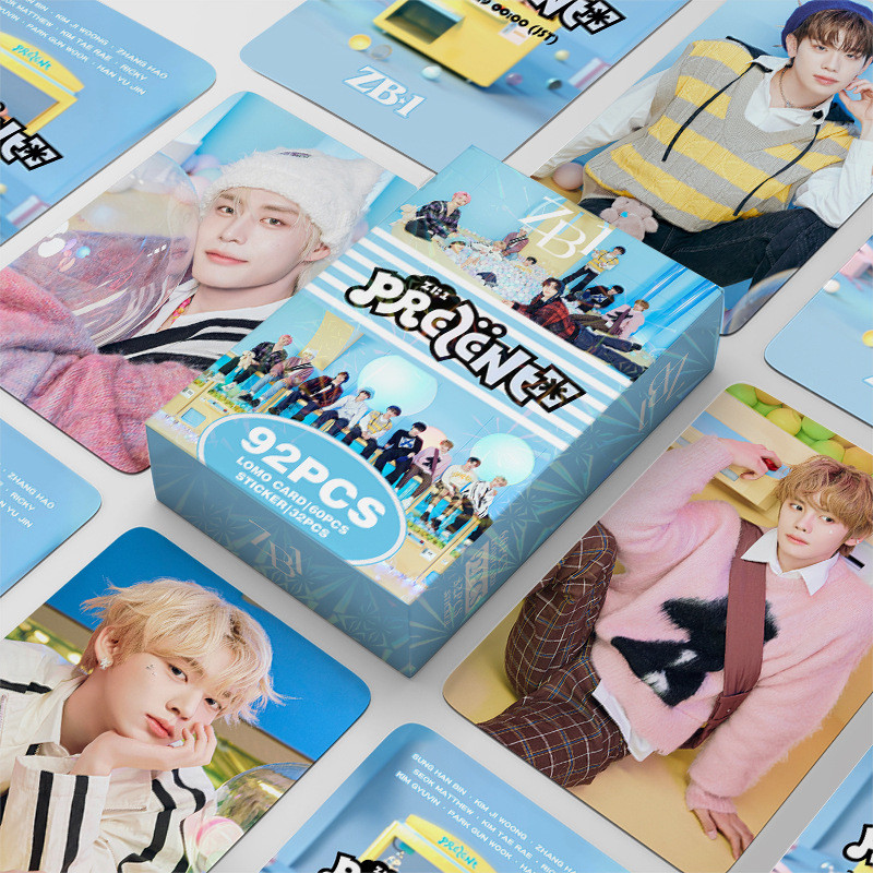 Zb1 ZEROBASEONE การ์ด Lomo Photocard 60 ชิ้นการ์ด + สติ๊กเกอร์ 32 ชิ้น
