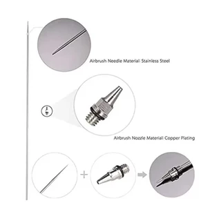 INNEED อะไหล่, เปลี่ยน 0.2/0.3/0.5 มม.เข็ม Airbrush หัวฉีดเข็ม, ง่ายและ Care Airbrushes พ่นสีเครื่องมือบํารุงรักษาชุดสําหรับ Airbrush