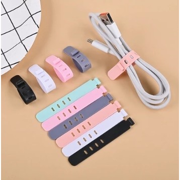 สายรัดซิลิโคน อุปกรณ์สำหรับรัดสายหูฟัง ที่เก็บสายดาต้า silicone cable winder ที่เก็บสายชาร์จ ซิลิโคน ป้องกันการสูญหาย