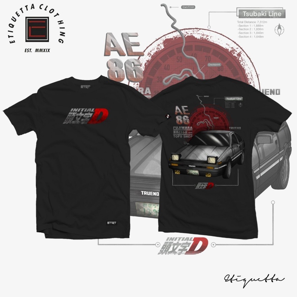 เสื้ออนิเมะ - Unisex - ETQT.WorldWide - Initial D - AE 86