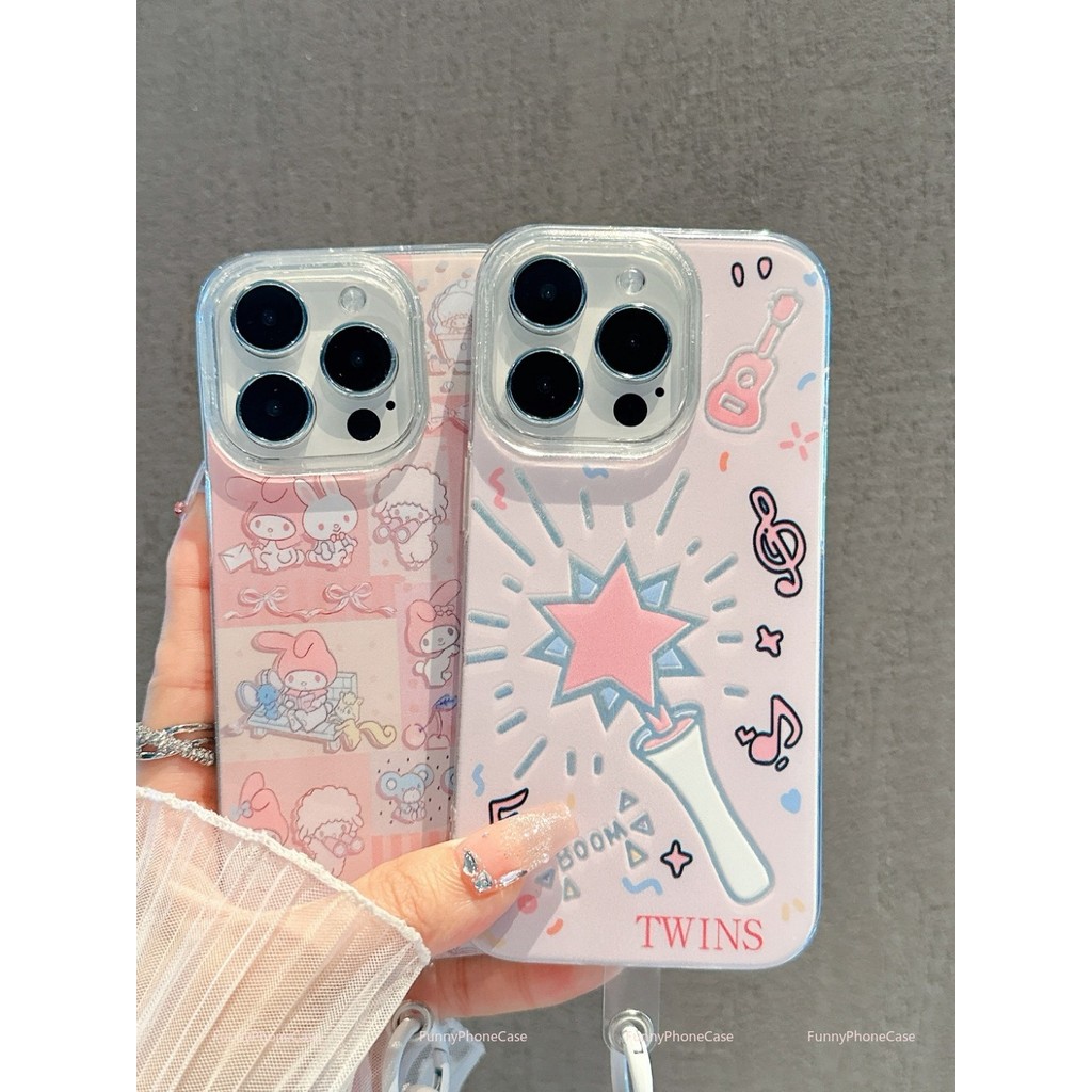 เข้ากันได้กับ iPhone16 iPhone 15 Pro Max iPhone 13 iPhone11 เคสโทรศัพท์เคสนุ่มน่ารัก YSIMD319&320