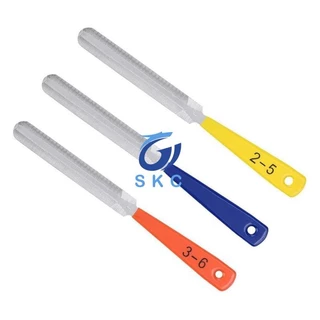 skjsqygxycGuitar Nut File ชุดเล็บ Puller ซ่อมเครื่องมือกีตาร์อุปกรณ์เสริมกีตาร์ Nut แฟ้มกีตาร์สแตนเลส Fret แฟ้ม 3 ชิ้น