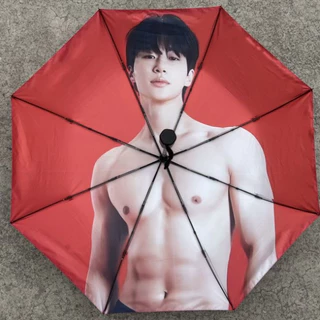 ร่มใหม่ Bae Young-seop Abs ร่มมือถือเคลือบสีดำป้องกัน UV ร่มกันแดด ใช้คู่ รองรับรอบตัวของขวัญ