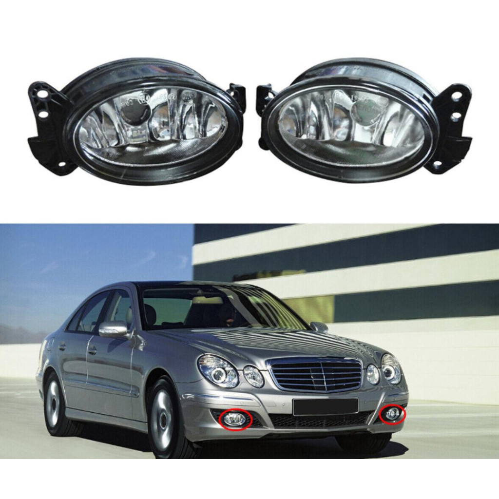 ((ไม่มีหลอดไฟ) เหมาะสําหรับ 06-09 Mercedes-Benz C E-Class W211 W204 W251 W164 ไฟหน้าไฟตัดหมอกไฟหน้า1