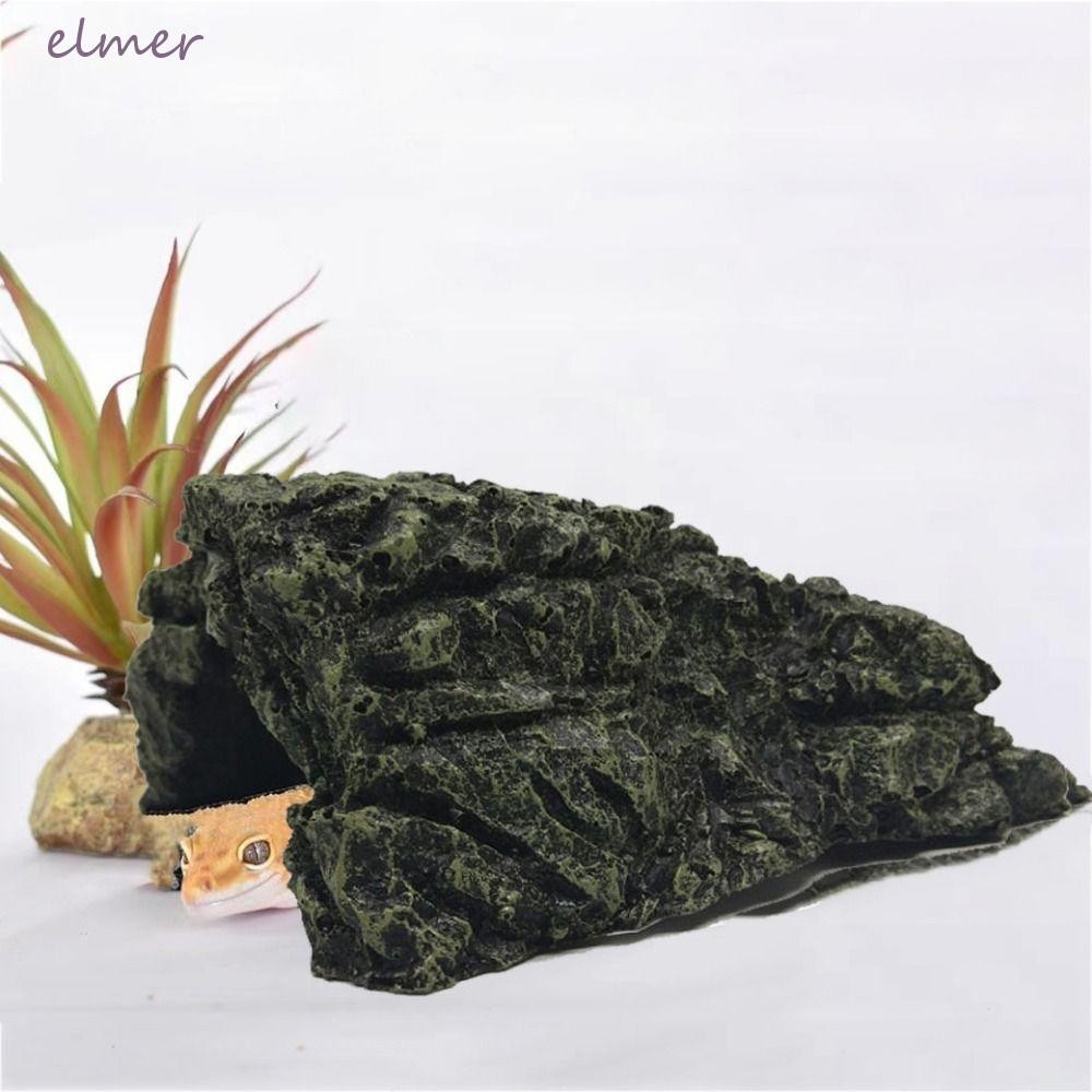 Elmer ถ้ําเต่า, เรซินประดิษฐ์ ถ้ําซ่อนปลาสีเทา, เครื่องประดับตู้ปลาจําลองรูปร่างหินเต่า Shelter บ้านงู