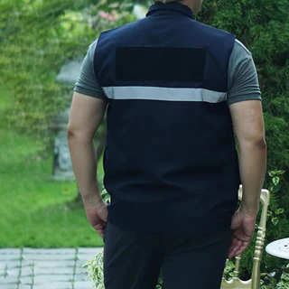 เสื้อกั๊ก เดิน ป่า เสื้อกัก ช ร บ มีที่ติดตีนตุ๊กแก มีแถบสะท้อนแสง คอจีน