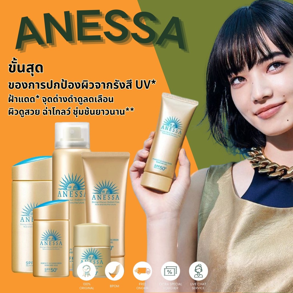Anessa Perfect UV Sunscreen Skincare Milk SPF50+ PA++++ 12ml/60ml/90ml