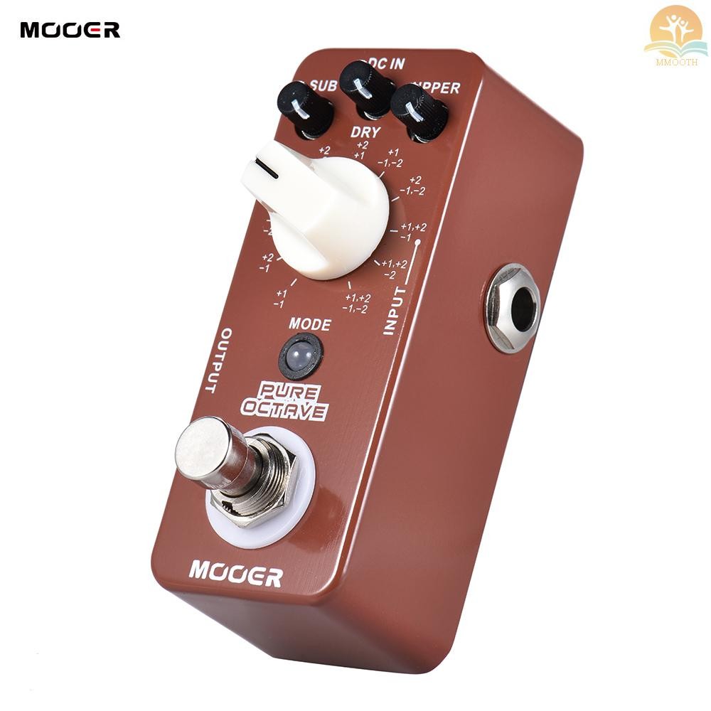 Fast Ship MOOER PURE Octave Mini Octave Guitar Effect Pedal 11 โหมด Octave True Bypass Full Metal Sh